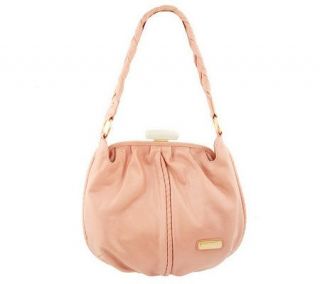 Fiore by Isabella Fiore Leather Frame Hobo with Clasp —