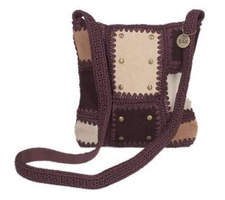 The Sak Knit and Suede Patchwork Crossbody Bag —