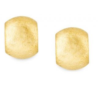 Yellow Rhodium Plated Sterling Huggie Hoop Textured Earrings