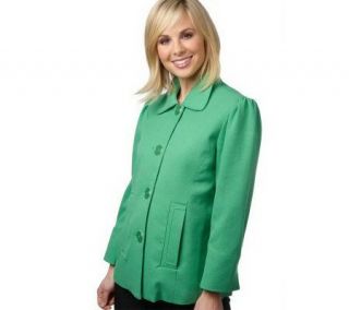 Dialogue Textured Novelty Button Fully Lined A Line Jacket   A86353