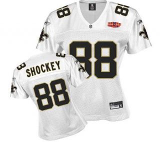 NFL Saints Jeremy Shockey SB XLIV Womens Replica White Jersey