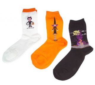 Hot Sox Set of 3 Halloween Socks —