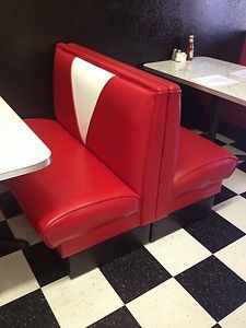 50s Fifties retro restaurant booths tables chairs and bar stools