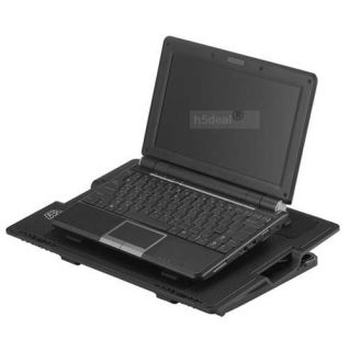 Notebook Laptop Cooling Pad Fan 2 USB 5 Adjustable Angle Stand on Off