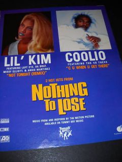 Lil Kim and Coolio 1997 Dual Promo Poster Ad Mint Cond