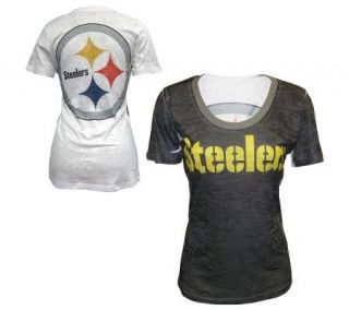 Touch by Alyssa Milano Steelers Sublimated Burnout T Shirt —