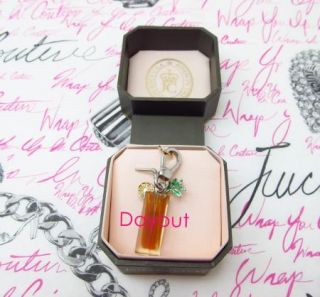 Authentic Juicy Couture Ice Tea Drink Silver Bracelet Charm YJRU4920