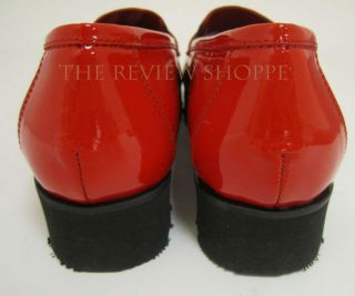 Cordani Linea Blu Patent Vernice Rosso Loafers Bright Red 37 EU 7 8 US