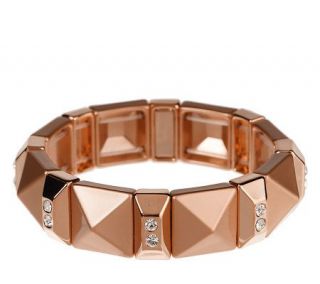 Melania Studded Design Stretch Bracelet with Crystal Accents   J263754