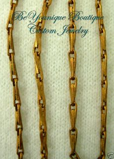 Solid Brass Copper 30 Chain Necklace Wheat Closed
