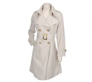 Tower Collection by London Fog Double Breasted Trench Coat —
