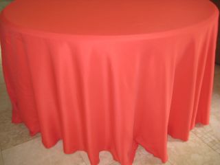 Guava Coral 120 in Round Tablecloths Wedding Banquet