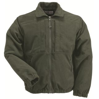 11 Tactical Covert Fleece Jacket Wind Resistant 48111 Green Moss