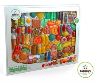 KidKraft Tasty Treats Kids Pretend Play Food Set 125 Piece 63187