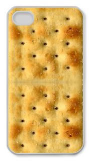 iPhone 4 4S Clear Border Hard Case Salty Saltine Crackers
