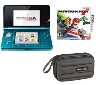 Nintendo 3DS with Mario Kart 7 & Carrying Case —