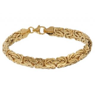 Savor 14K Gold Bonded 6 3/4 Byzantine Bracelet —