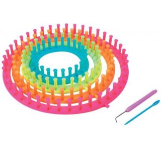 Easy Knitting Round Loom Set   Neon Colors —