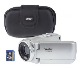 Vivitar 720p HD Camcorder with 5x Optical Zoom, 4GB SD Card and Case 