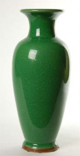 Ceramic Green Crackle Vase Porcelain Home Goods New 15