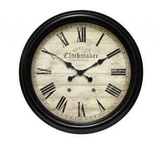 Large Resin Chester Clockmaker Wall Clock by Infinity   Black