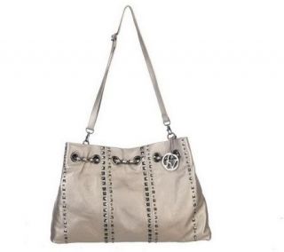 by Fortuna Valentino Leather Chic Chain Hobo Bag —