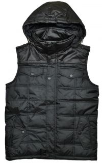 Lux by Jordan Craig Mens Twill Nyln Poly Filled Hooded Vest 9078V