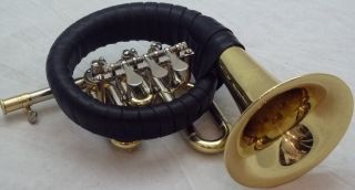 Unusual Rotary Alpine Horn Cornet Type Instrument