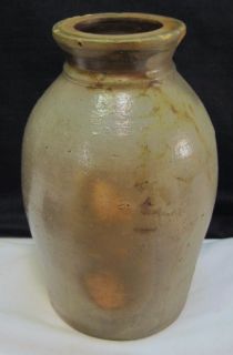 Antique Signed Rich Stoneware Fruit Jar Coshocton Ohio