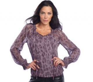 Pamela Dennis PCG Printed Pleated Georgette Top with Camisole