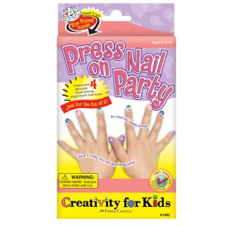creativity for kids press on nail party activity includes 4 sets of