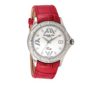 Raymond Weil Ladies Tango Watch with Red Leather Strap —
