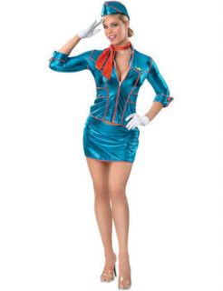  Dress Stewardess Flight Attendant Pan Am Costume Hat Scarf Sale