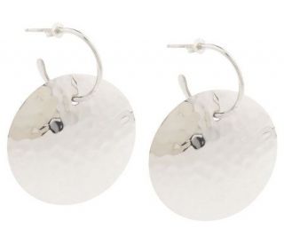 Dominique Dinouart Sterling Round Hammered Earrings —