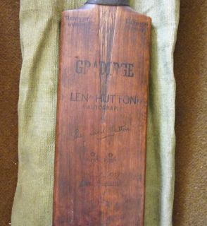 Vintage Slazenger Gradidge Len Hutton Cricket Bat