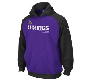 NFL Vikings Mens Sideline Performance Hooded Sweatshirt —
