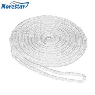  x5 8 Dock Line for Boating Double Braided White Mooring Line