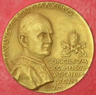 Pope Paul VI Ecumenical Council Vatican II RARE Medal