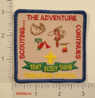 1987 Boy Scout Tidewater Council Scout Show BSA Patch