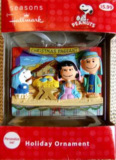 Hallmark Peanuts Nativity Ornament Lucy Charlie Snoopy 2011 NIB Resin