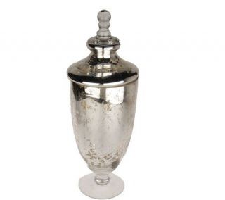 Mercury Glass Apothecary Jar with Silver Finish by Valerie —