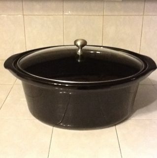 Crock Pot Slow Cooker 5 or 6 Qt Oval Black Stoneware Replacement