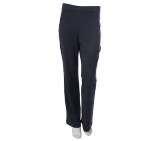 Susan Graver Ponte Knit Pull on Regular Yoga Pants   A211181