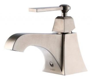 Vigo Plutus Single Handle Bathroom Faucet in Brushed Nickel   V119182