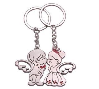 Love Couple of The Angel Bride And Groom Keychains wedding Gift