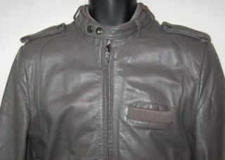 Cottrell Hayes Vtg Leather Motorcycle Jacket Gray Mens Size 38 M Torn