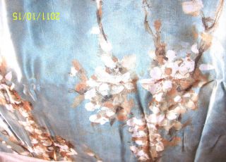 Croscill Fabric Shower Curtain Blossom Melody Blue New