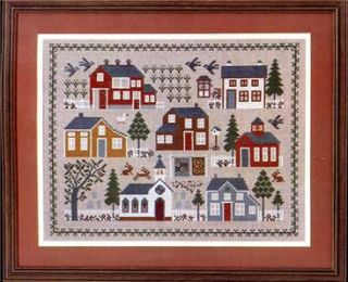 the village cross stitch chart
