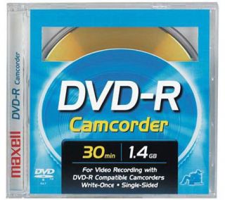 Maxell 1.4GB Camcorder 3 DVD R Blank Media w/Jwel Case   3Pk