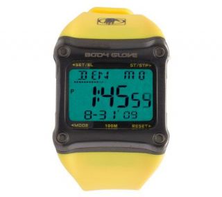 Body Glove Mens Rhyz Yellow Chronograph Digital Watch —